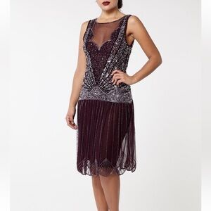Gatsby Lady “Elaina” Flapper Dress in Plum ✨worn once✨